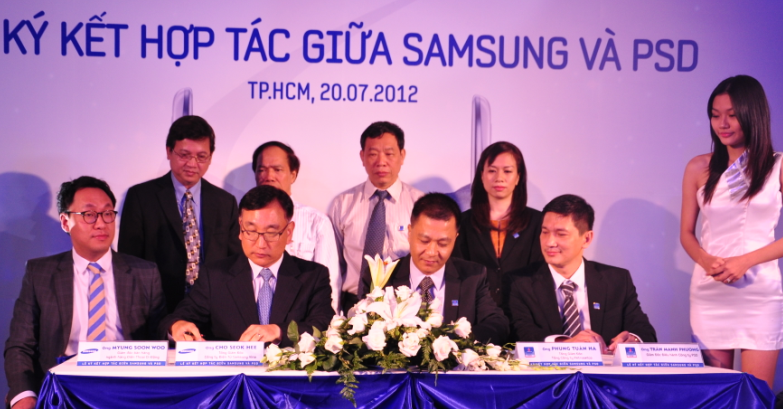 Lễ ký kết hợp tác giữa PDS và Samsung