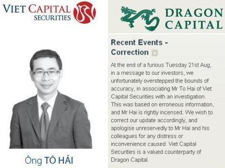 Chứng khoán Bản Việt đang xem xét khởi kiện Dragon Capital