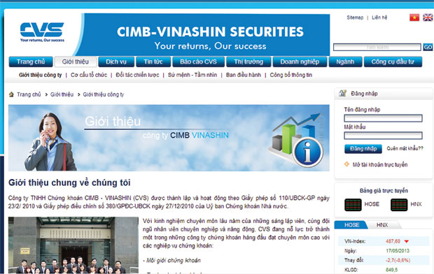 Chứng khoán CIMB - Vinashin, vốn chủ sở hữu có thể giảm 1/3