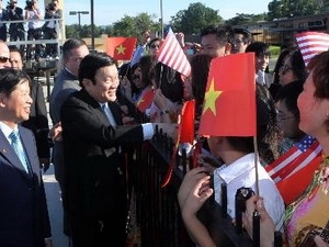 Chủ tịch nước Trương Tấn Sang đã đến Mỹ
