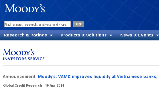Moody’s: Sinh lợi từ chiết khấu trái phiếu VAMC có thể không nhiều