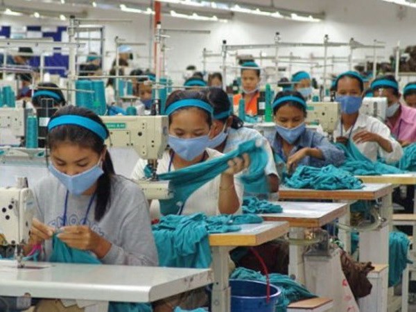 Xuất khẩu hàng may mặc, giày dép của Campuchia tăng 16%