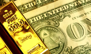 Vàng rớt mốc 1,280 USD/oz trước đà tăng của đồng USD và cổ phiếu toàn cầu