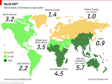 Kinh tế thế giới 2015: Khó khăn và thuận lợi đan xen