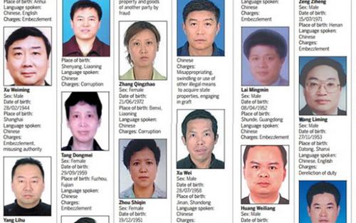 Trung Quốc truy nã toàn cầu 100 quan chức tham nhũng
