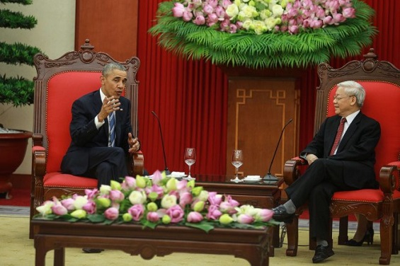 Tổng bí thư Nguyễn Phú Trọng tiếp Tổng thống Mỹ Obama