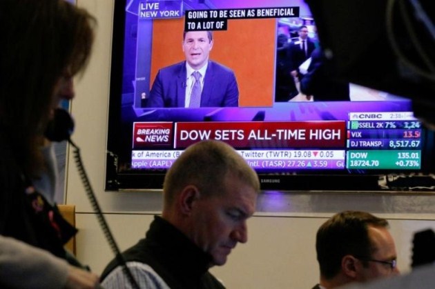 Dow Jones lập đỉnh cao nhất mọi thời đại sau tuần giao dịch tốt nhất trong 5 năm