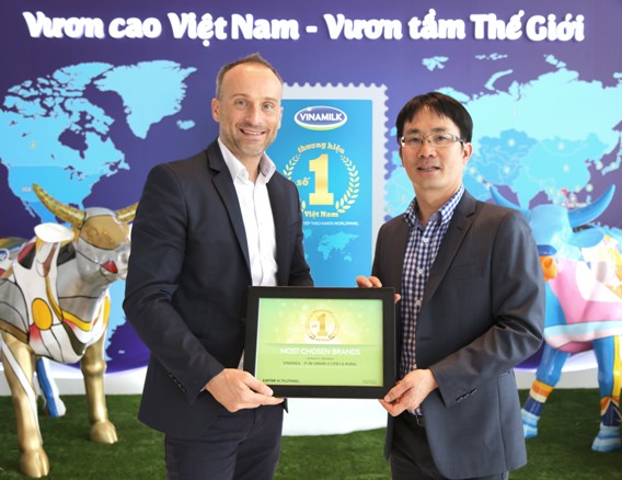 Vinamilk 3 năm liên tiếp thuộc top những thương hiệu được lựa chọn nhiều nhất ở Việt Nam