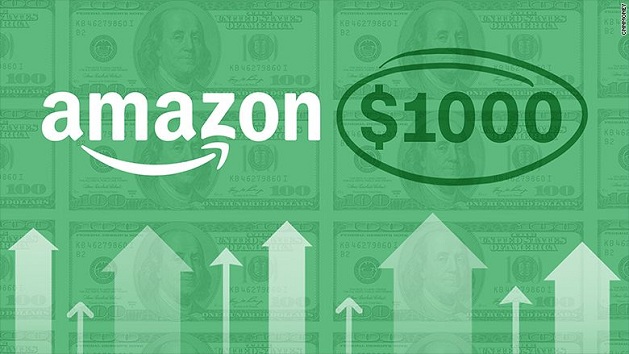 Cổ phiếu Amazon vượt mốc 1,000 USD lần đầu tiên trong lịch sử