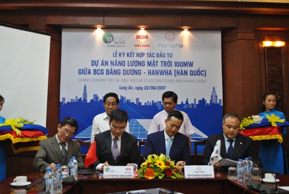 Liên doanh BCG Băng Dương cùng Hanwha đầu tư dự án năng lượng mặt trời 100 triệu USD