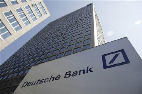 Trụ sở ngân hàng Deutsche Bank ở Frankfurt, Đức - Ảnh: Reuters