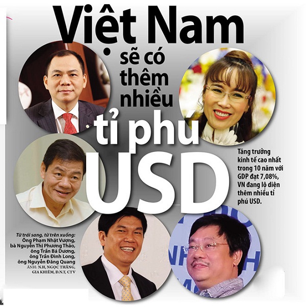Việt Nam sẽ có thêm nhiều tỉ phú USD