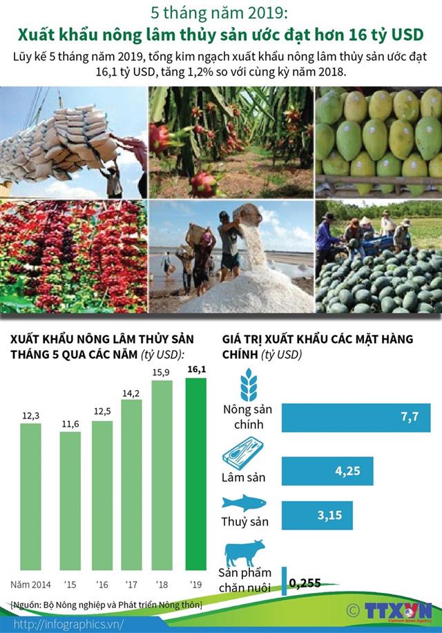 [Infographics] Xuất khẩu nông lâm thủy sản ước đạt hơn 16 <span>tỷ USD</span> hình ảnh 1