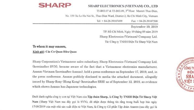Sharp Việt Nam khẳng định Asanzo “giả mạo chứng thư hợp tác”