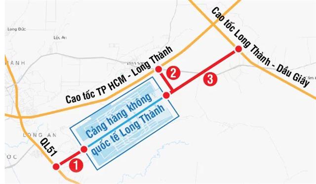 Ba tuyến giao thông kết nối với sân bay Long Thành