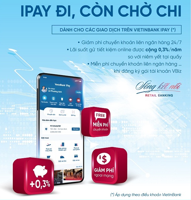 VietinBank tung siêu ưu đãi khi giao dịch trực tuyến mùa nCOV