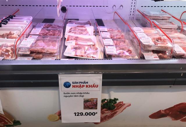 Việt Nam chủ yếu nhập khẩu thịt cốt-lết, cắt miếng, chân giò, móng và xương