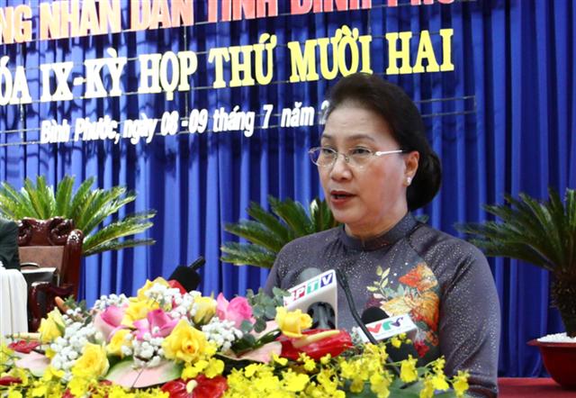 Chủ tịch Quốc hội Nguyễn Thị Kim Ngân: Bình Phước cần đón làn sóng đầu tư mới