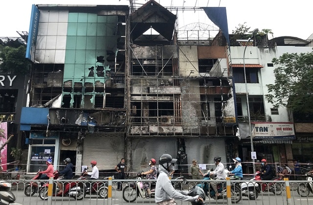 Cháy chi nhánh ngân hàng ở Sài Gòn
