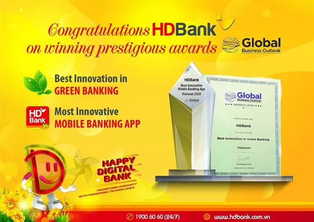 HDBank receives Global Business Outlook Award 2020