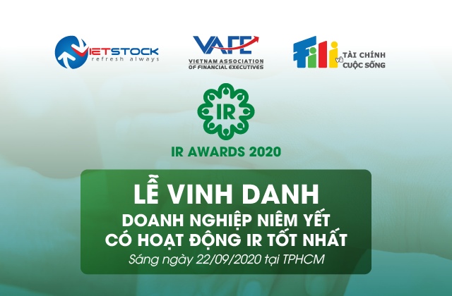 Lễ vinh danh Doanh nghiệp niêm yết có hoạt động IR tốt nhất 2020 sẽ diễn ra vào ngày mai