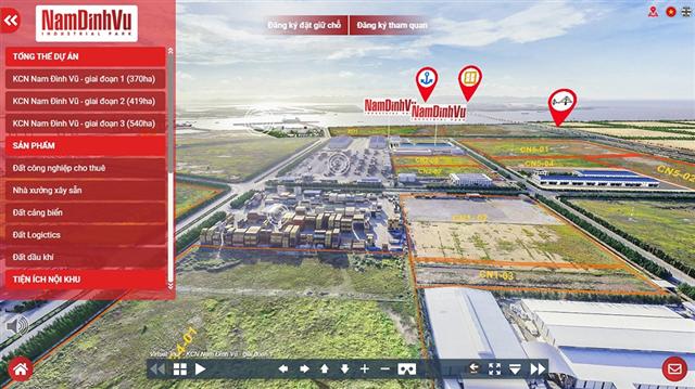 Investor will be able to visit Nam Dinh Vu IP by Virtual reality technology