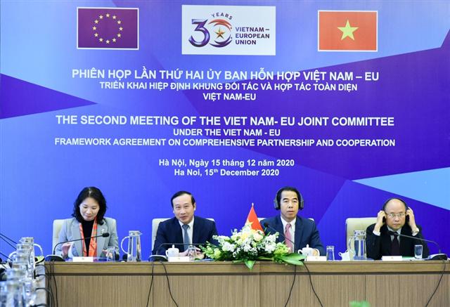 EU-Vietnam Joint Committee holds second meeting online