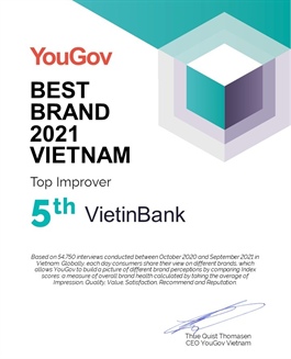 VietinBank joins Top 5 fastest-growing brands in Vietnam
