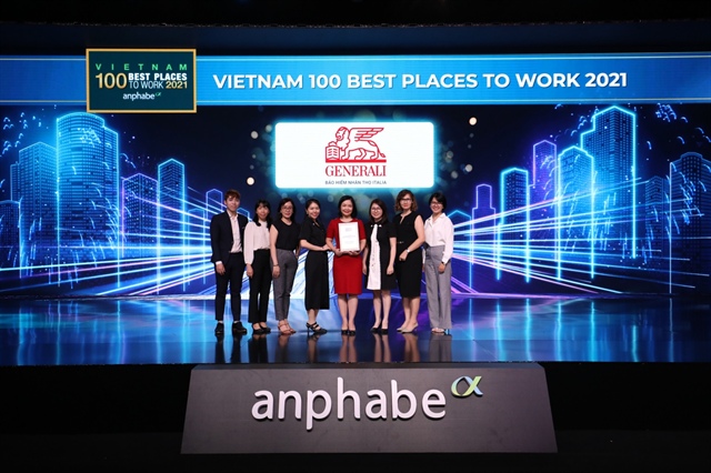 Generali named “Top 100 Vietnam best places to work 2021”