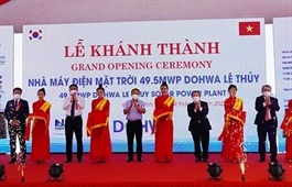 Solar power plant officially inaugurated in Quang Binh Province