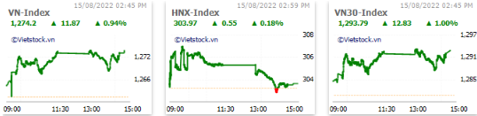 Nhịp đập Thị trường 15/08: Cổ phiếu ngân hàng dẫn dắt, VN-Index giữ vững sắc xanh