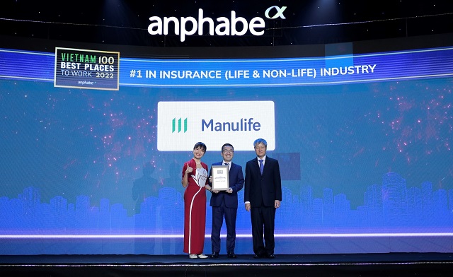 Manulife Việt Nam tiếp tục dẫn đầu ngành bảo hiểm trong bảng xếp hạng "Top 100 Nơi làm việc tốt nhất"