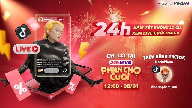Hot TikToker Phạm Thoại livestream 24h liên tục trong chương trình lần