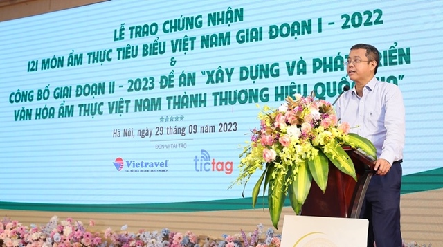 Ông Nguyễn Lê Phúc, Phó Cục trưởng Cục Du lịch quốc gia Việt Nam phát biểu tại sự kiện. Ảnh: VT