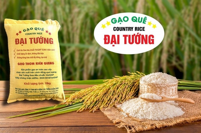 Gạo quê hương Đại tướng Võ Nguyên Giáp được người tiêu dùng ưa chuộng.Ảnh: TTKC