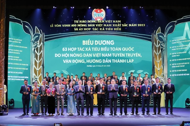 Biểu dương 63 Hợp tác xã tiêu biểu toàn quốc do Hội Nông dân Việt Nam tuyên truyền, vận động, hướng dẫn thành lập.