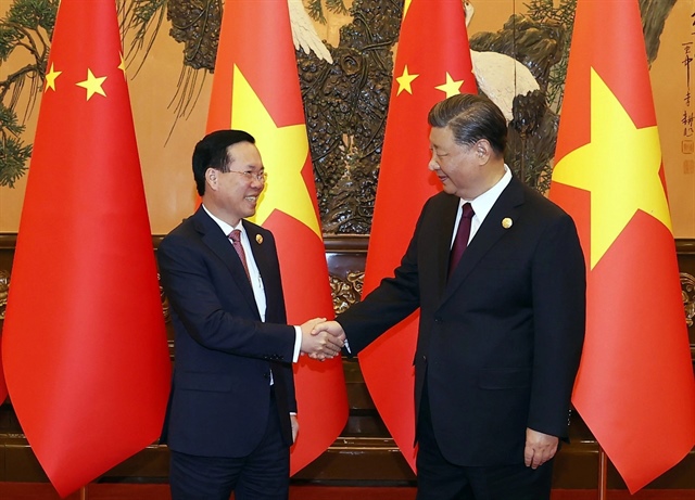 Vietnamese State President Vo Van Thuong at Beijing Airport, China, October 2023. Photo: Vietnam News Agency