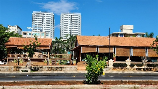 Chung cư tái định cư phường Thắng Tam nhìn từ đường Thùy Vân, Bãi Sau Vũng Tàu. Ảnh: TK