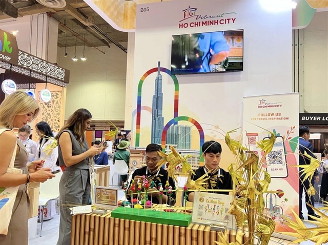 A tourism pavilion run by Ho Chi Minh City at ITB Asia 2023 in Singapore. Photo: Ho Chi Minh City Department of Tourism