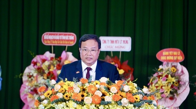 Chủ tịch UBND tỉnh Trà Vinh Lê Văn Hẳn đánh giá tổng kết dự án <span>SME</span>. Ảnh: HD