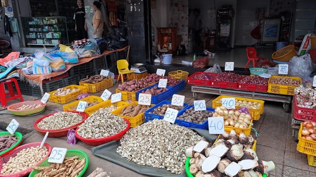 Giá kiệu bán lẻ tại chợ Phạm Văn Bạch (Gò Vấp) dao động 50.000 - 65.000 đồng/kg. Ảnh: THU HÀ