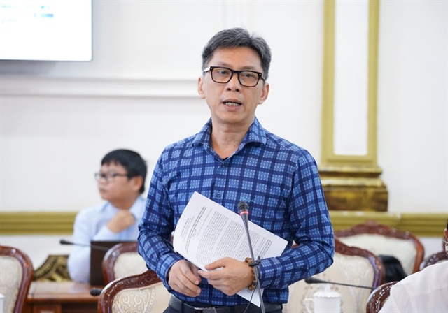 Giám đốc Sở KH&CN TP.HCM Nguyễn Việt Dũng phát biểu tại buổi gặp mặt. Ảnh: THUẬN VĂN
