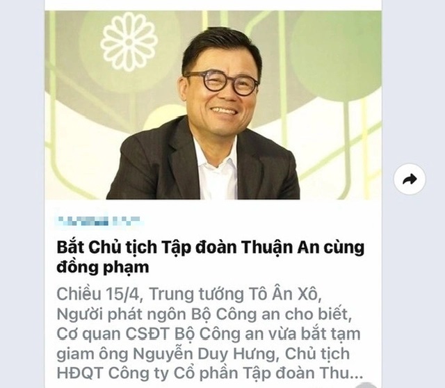 Chủ tịch SSI Nguyễn Duy Hưng lên tiếng vì bị nhầm ảnh với chủ tịch Tập đoàn Thuận An