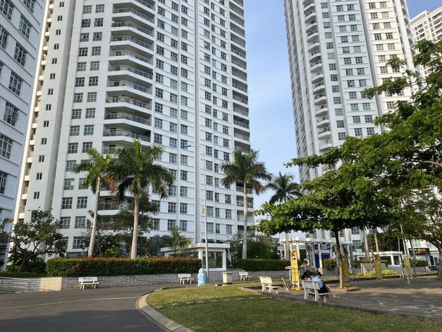 Hoàng Anh - Thanh Bình (quận 7, TP HCM) là một trong nhiều chung cư chưa được cấp sổ hồng do liên quan nghĩa vụ tài chính
