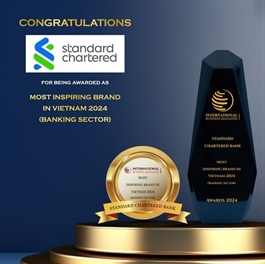 Standard Chartered named most inspiring brand in Việt Nam