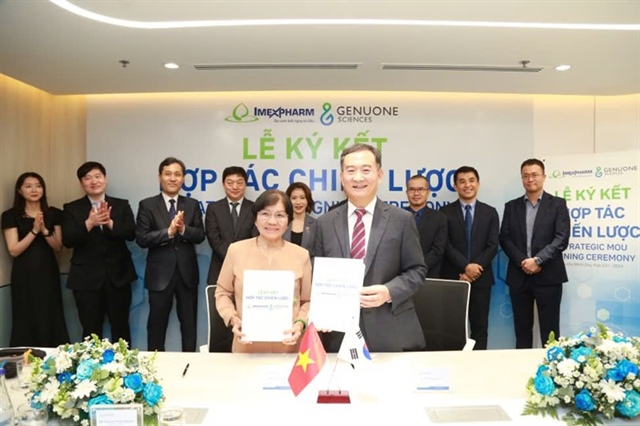 Imexpharm has signed a cooperative agreement with Genuone Sciences, a big pharmaceutical company from South Korea, in order to transfer technology for the production of diabetes and cardiovascular drugs. Photo: Imexpharm