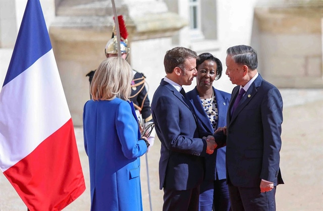 Vietnamese Party General Secretary and State President To Lam speaks at the FrancoTech 2024, a business forum for innovation, in Paris, France, on October 4, 2024. Photo: Nguyen Hong / Tuoi Tre