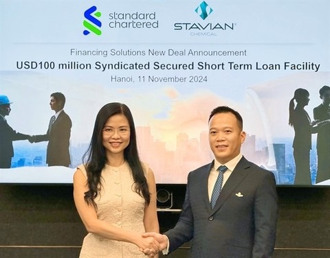 Standard Chartered arranges a US$100 million syndicated loan for Stavian Chemical