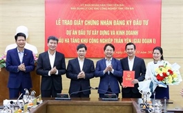 Yên Bái grants investment registration certificate for US$87 industrial park project