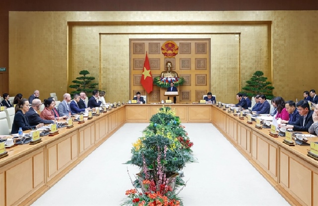 Vietnamese Prime Minister Pham Minh Chinh presides over a dialogue with U.S. enterprises in Hanoi, February 1, 2025. Photo: Vietnam Government Portal